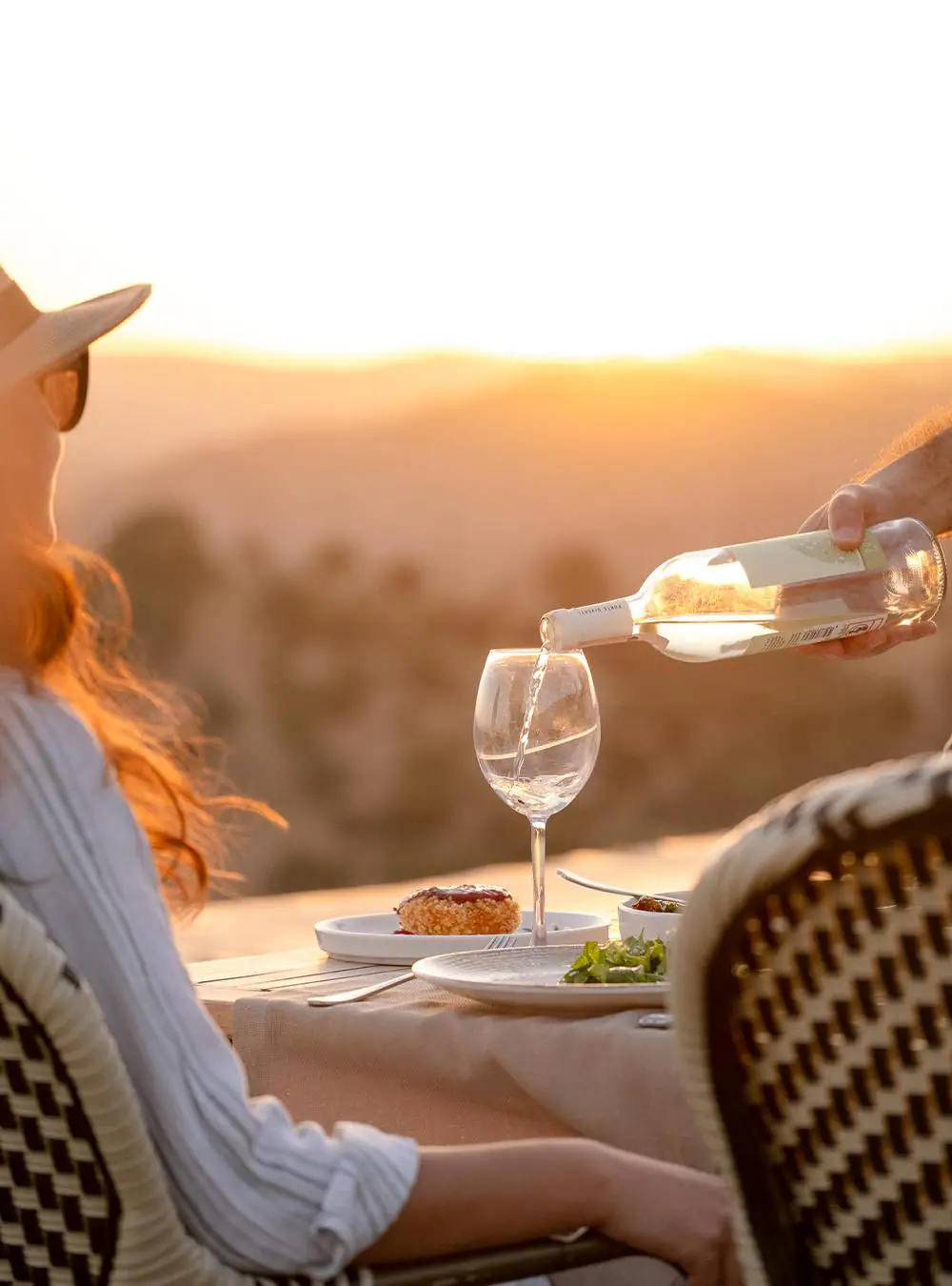 Wine at sunset at Nomad Lounge Bar